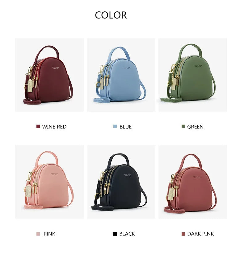 Zaino Mini Donna in Ecopelle — Borsa a Spalla Multifunzione Luxury