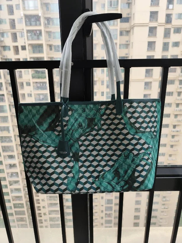 Borsa Tote Luxury Retrò con Stampa Animalier - Grande Capacità Multifunzione