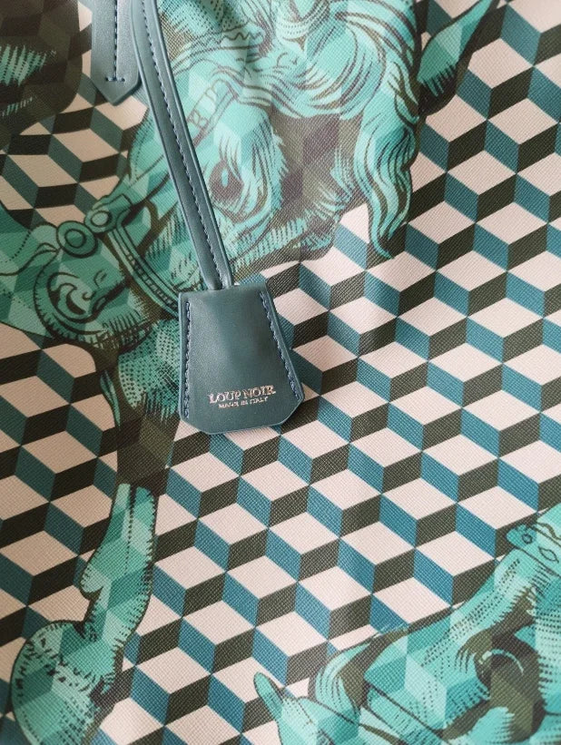 Borsa Tote Luxury Retrò con Stampa Animalier - Grande Capacità Multifunzione