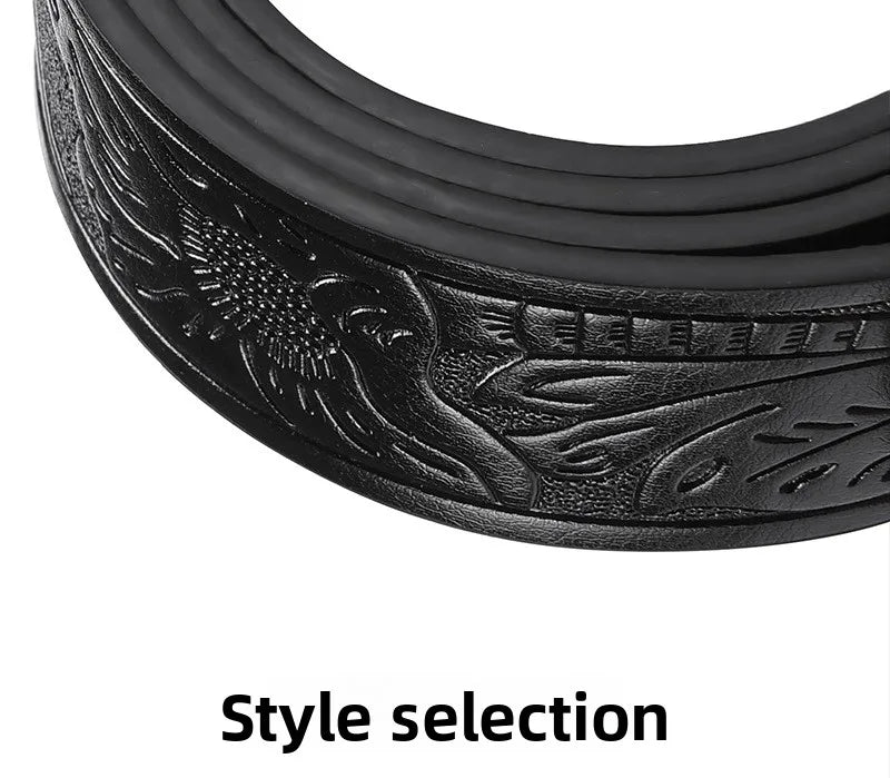 Cintura Western Vintage in Pelle PU - Fibbia con Lettera Classica e Decorazioni Floreali Retrò