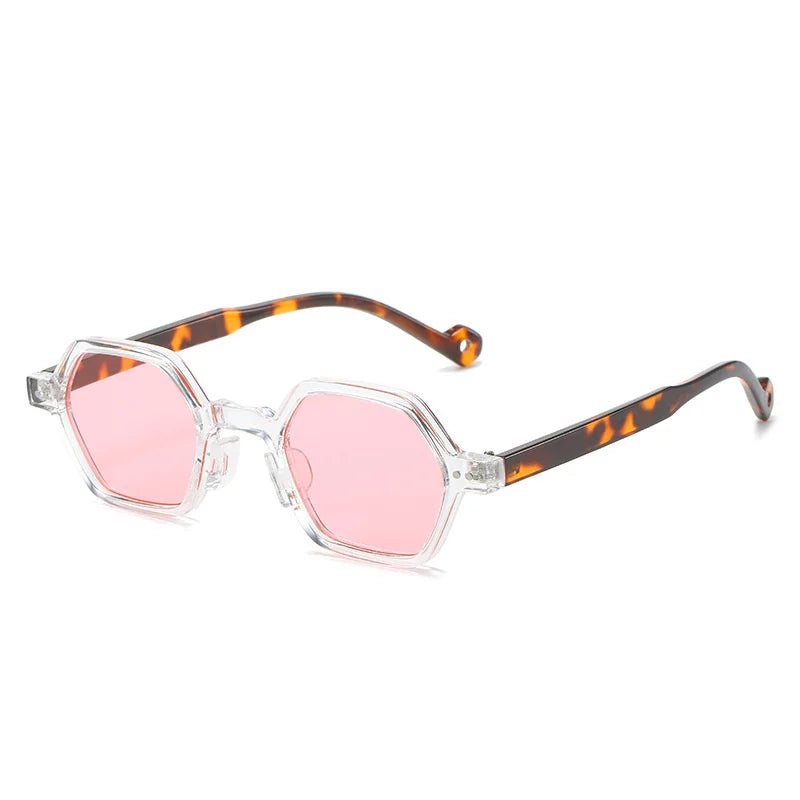 Retro Small Frame Punk Sunglasses Women Men Brand Ins Polygon Sunglasses Fashion Hip Hop Eyewear Shades UV400 Protection Goggles
