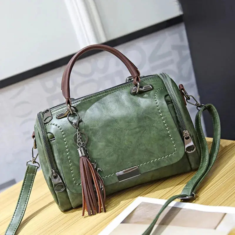 Borsa a Spalla Donna con Nappa - Crossbody Capiente con Zip
