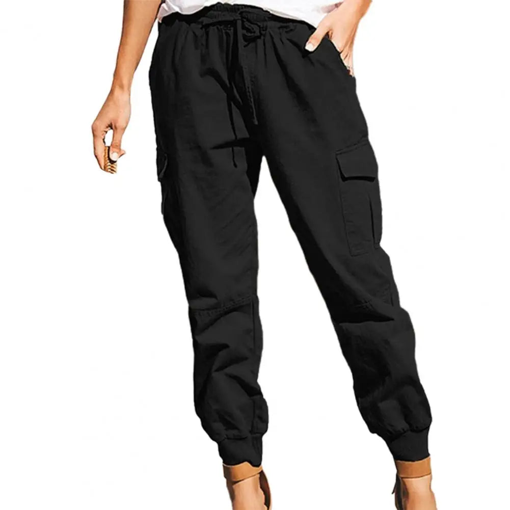 Pantaloni Cargo Donna Vita Alta Tasche Multiple Loose Fit Streetwear Casual Joggers Estate