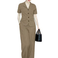 ZANZEA 2024 Elegant Women Fashion Short Sleeve Shirt Wide Leg Trousers Suits Solid Tracksuit 2PCS Summer OL Work Pants Sets