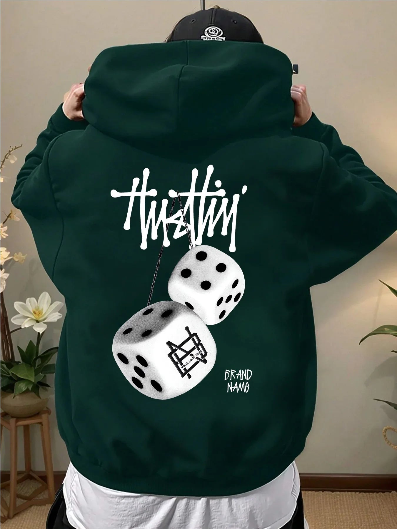 Men's and Women's Hooded Sweatshirt - New Geometric Pattern Fashionally Loose and Warm Winter-Spring Sport Coat