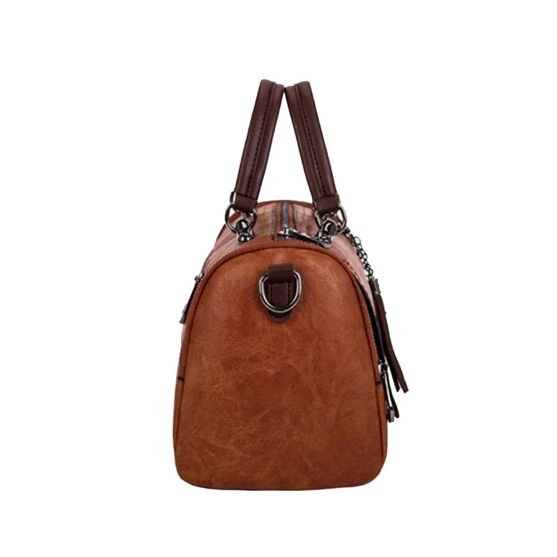 Borsa a Spalla Donna con Nappa - Crossbody Capiente con Zip