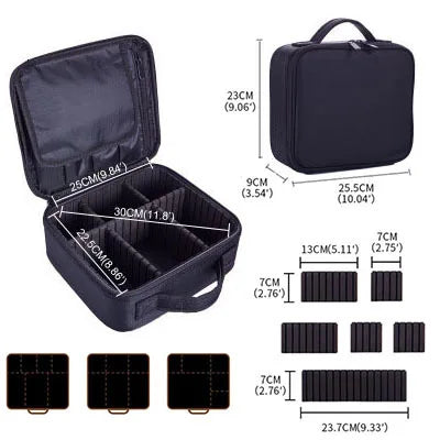 Beauty Case Professionale Impermeabile - Organizer Trucco da Viaggio con Scomparti