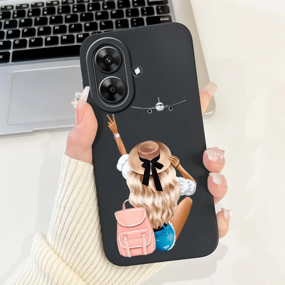 For Realme Note 60 2024 Fashion Moon Pattern Phone Case For Realme Note60 4G Soft Silicone Shockproof Cases