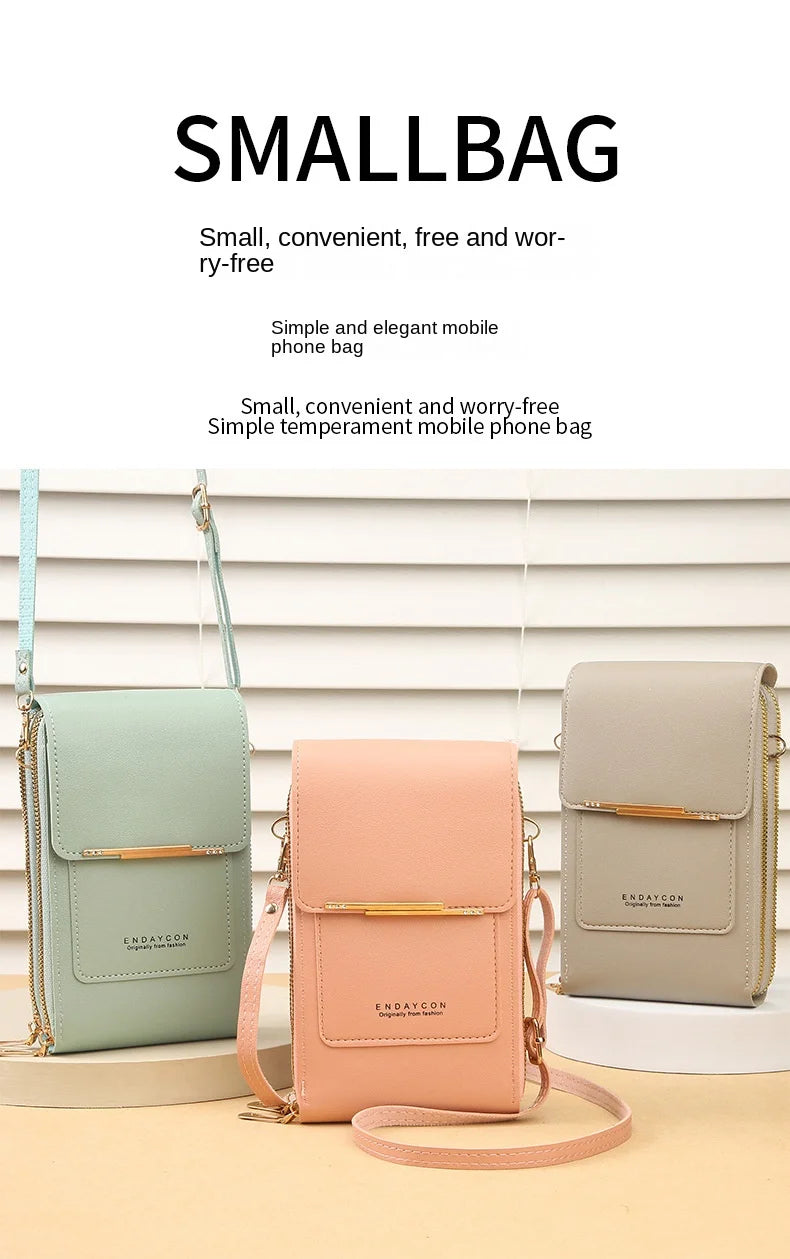 Borsa a Tracolla con Porta Cellulare Touch Screen - Crossbody con Porta Carte