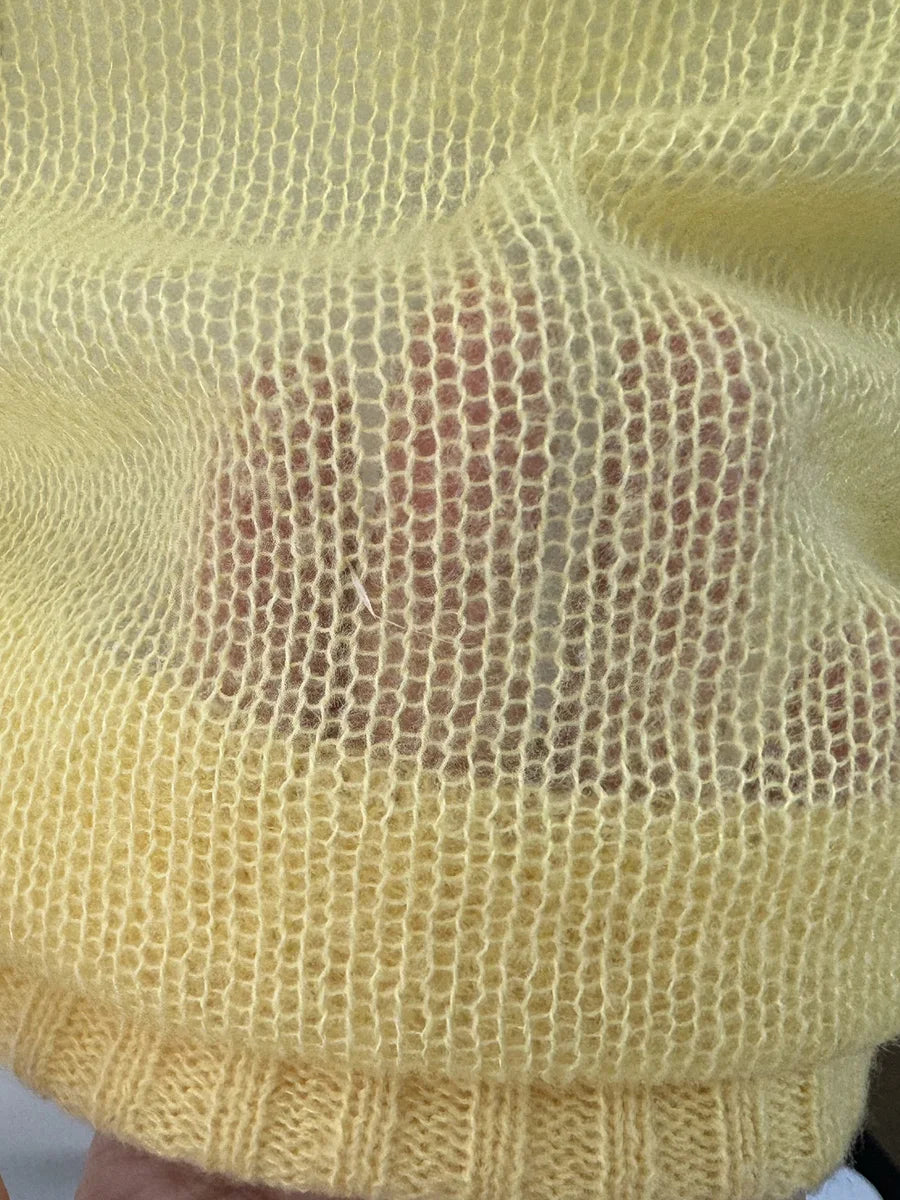 Maglione Elegante Donna Casual Moda Largo Pullover Traforato Colori Caramella