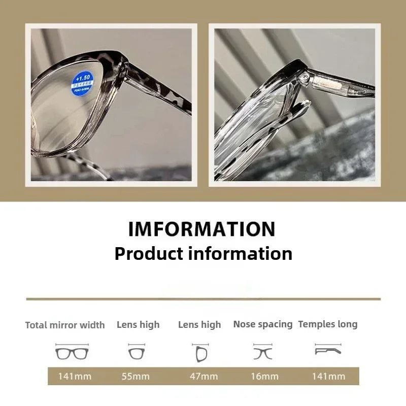 New Fashionable Personalized Color Blocked Cat Eye Women's Myopia Sunglasses Retro Neutral HD Luxury Versatile Sunscreen Glasses