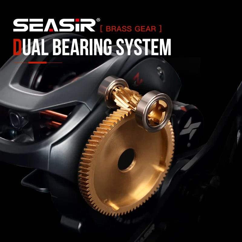 SEASIR Cast-X2 Baitcasting Reel 7.3:1 High Speed Gear Ratio Drag 8.5KG Aluminum Carbon Grip Metal Handle BFS Micro Fishing Reels