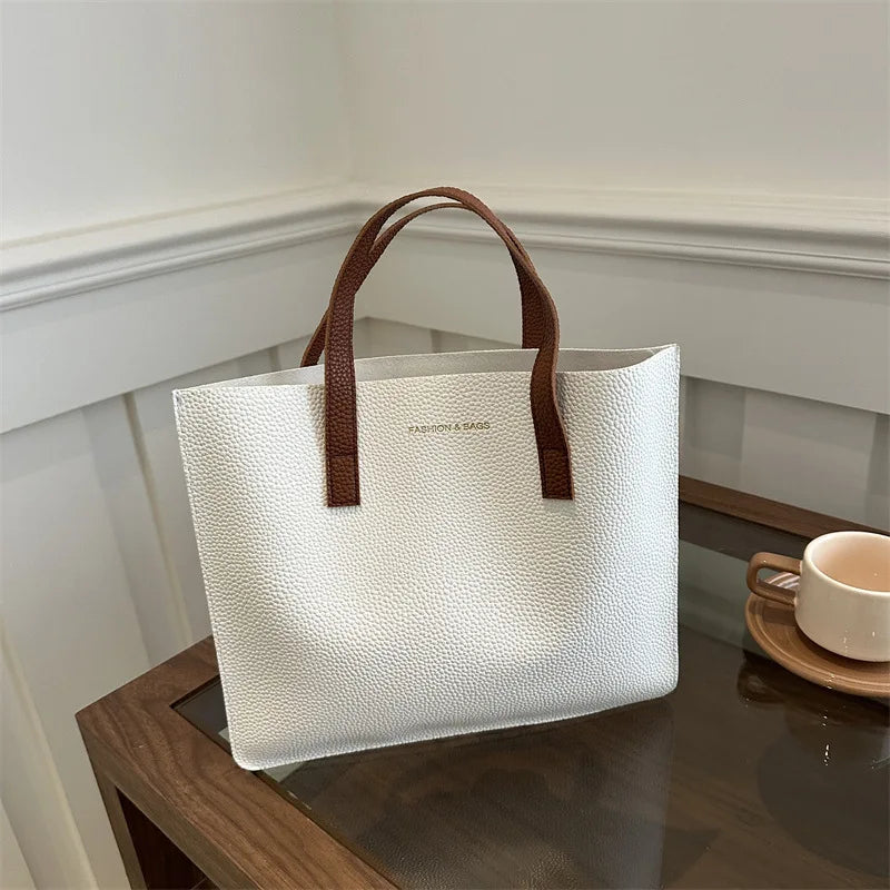 Borsa Tote Donna Retro - Shopper in Pelle PU Grande Capacità