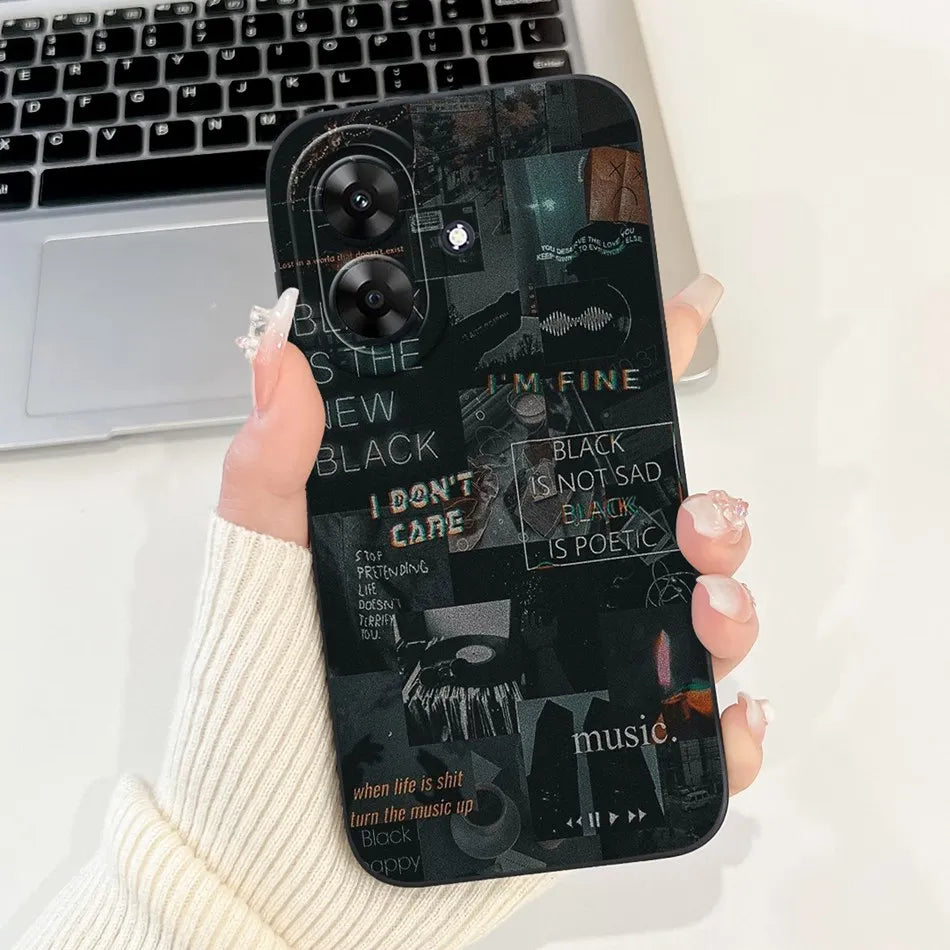 For Realme Note 60 2024 Fashion Moon Pattern Phone Case For Realme Note60 4G Soft Silicone Shockproof Cases