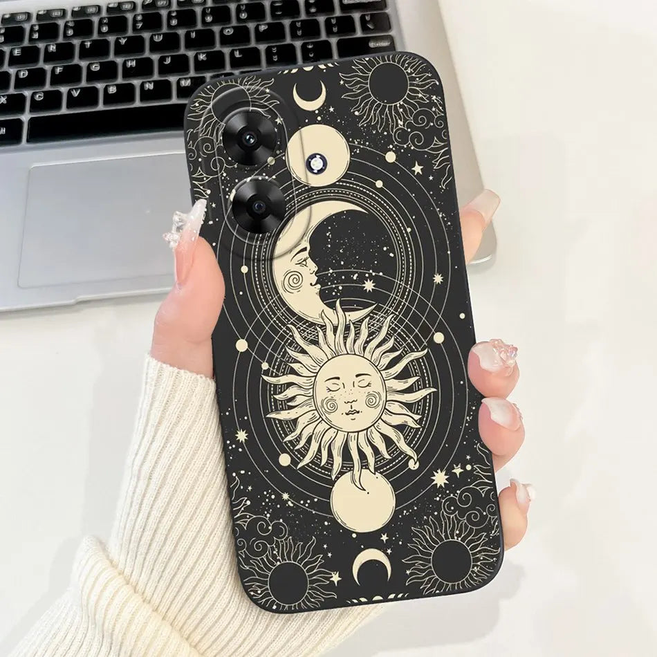 For Realme Note 60 2024 Fashion Moon Pattern Phone Case For Realme Note60 4G Soft Silicone Shockproof Cases