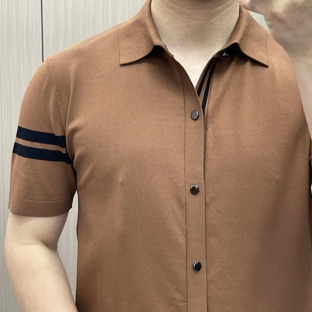 Camicia Uomo Slim Fit Business Casual – Manica Corta Elegante