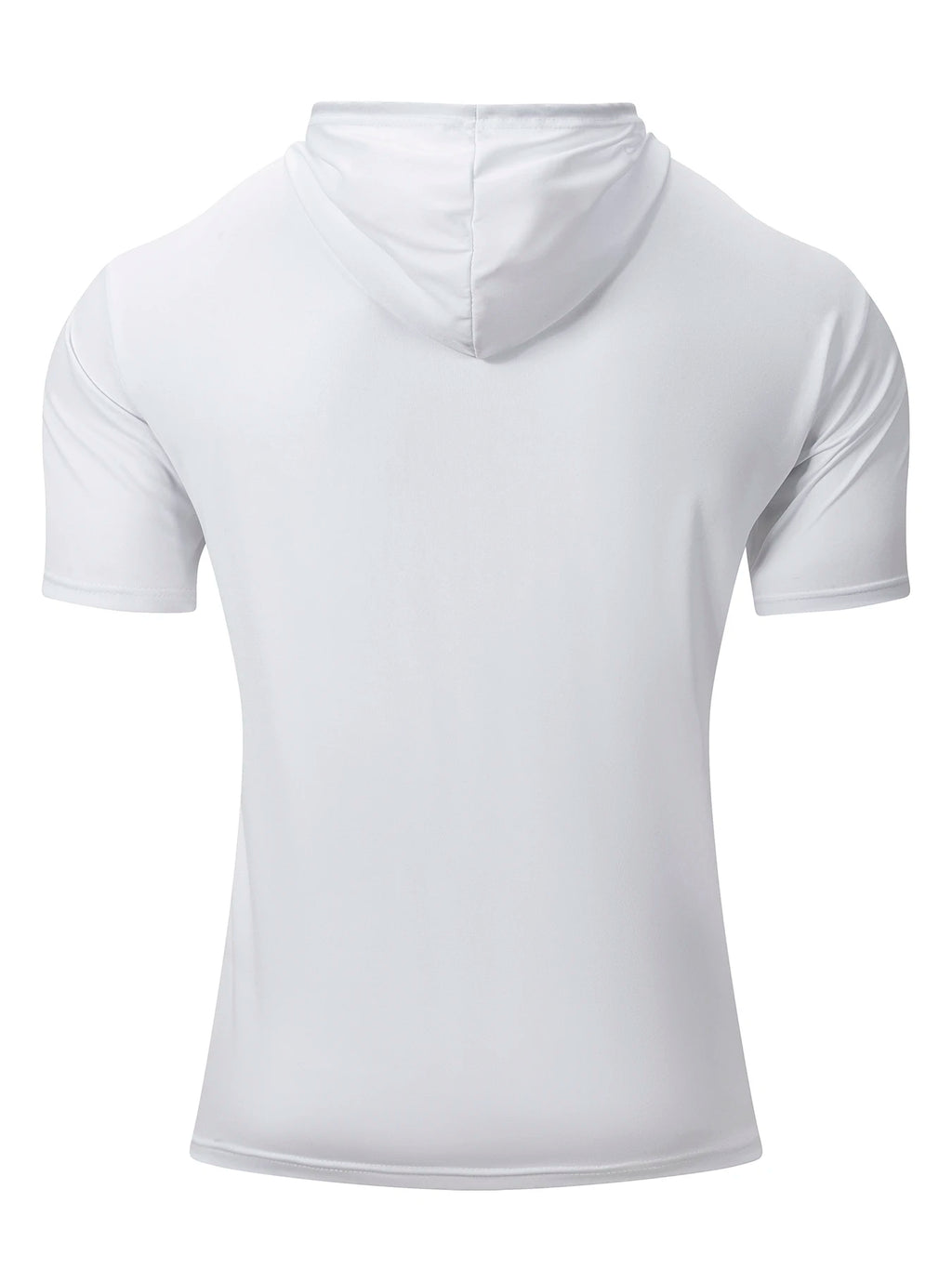 Felpa Uomo Estiva con Cappuccio Manica Corta - T-shirt Sportiva Traspirante