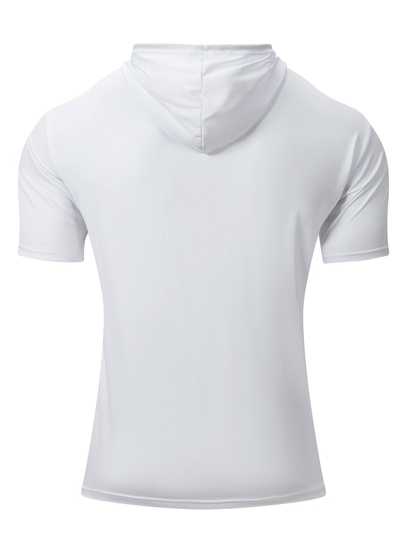 Felpa Uomo Estiva con Cappuccio Manica Corta - T-shirt Sportiva Traspirante