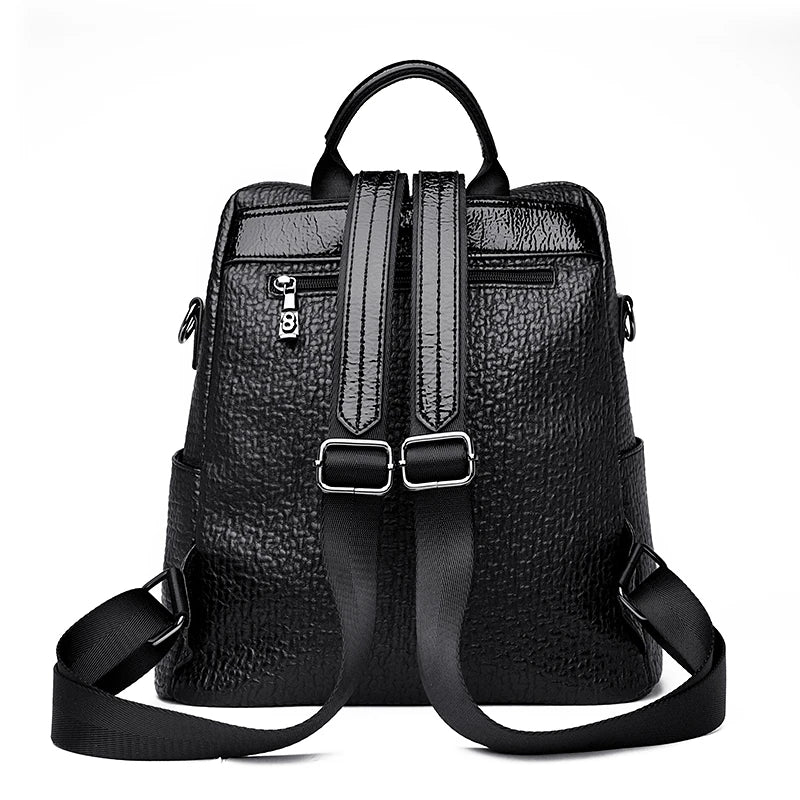 Zaino Donna Design Orsetto con Diamanti - Borsa Scuola Fashion in Pelle