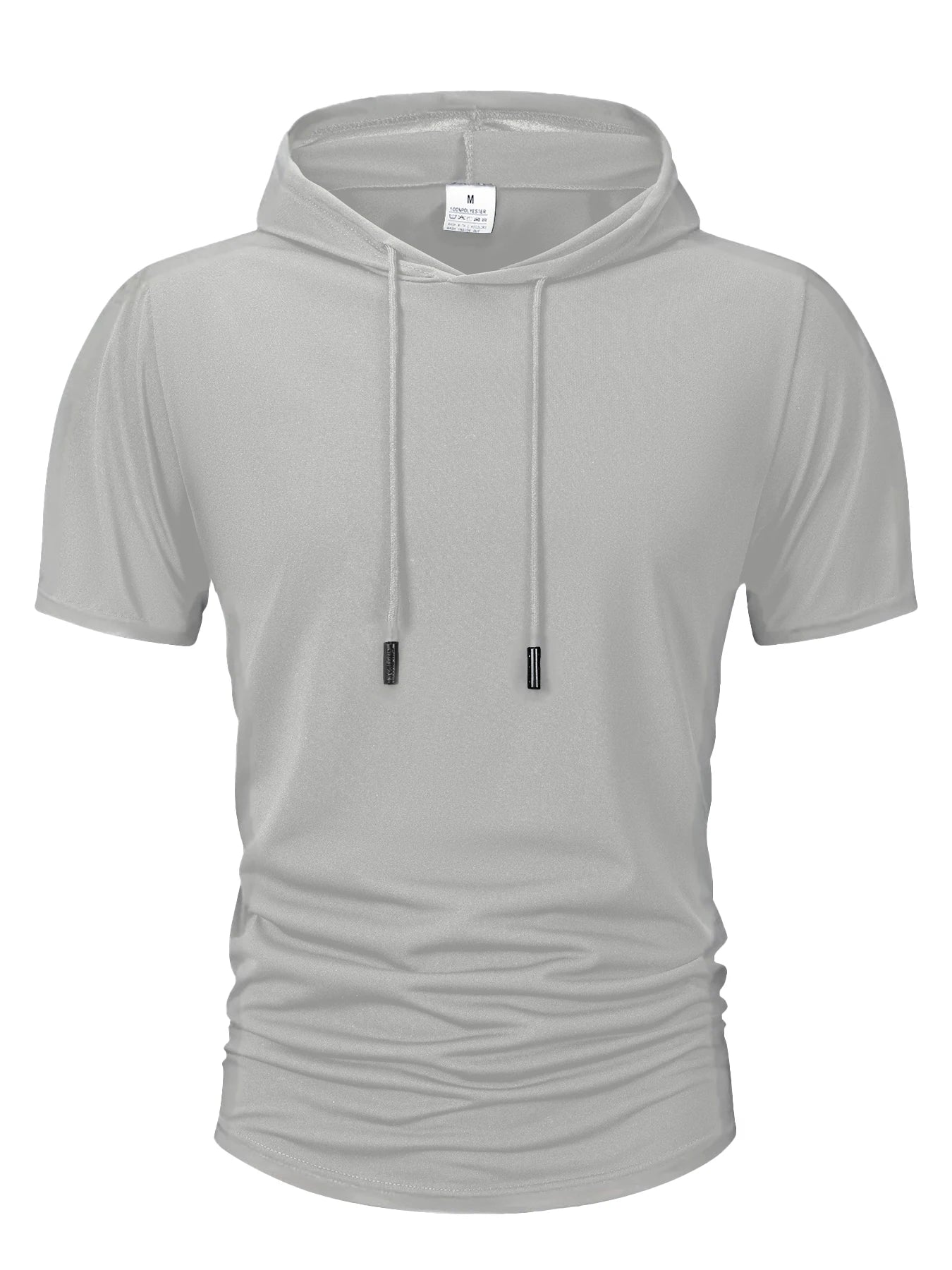 Felpa Uomo Estiva con Cappuccio Manica Corta - T-shirt Sportiva Traspirante