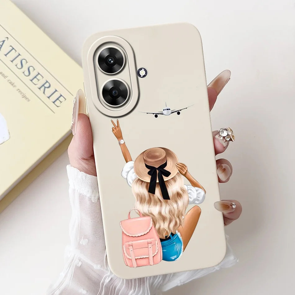 For Realme Note 60 2024 Fashion Moon Pattern Phone Case For Realme Note60 4G Soft Silicone Shockproof Cases