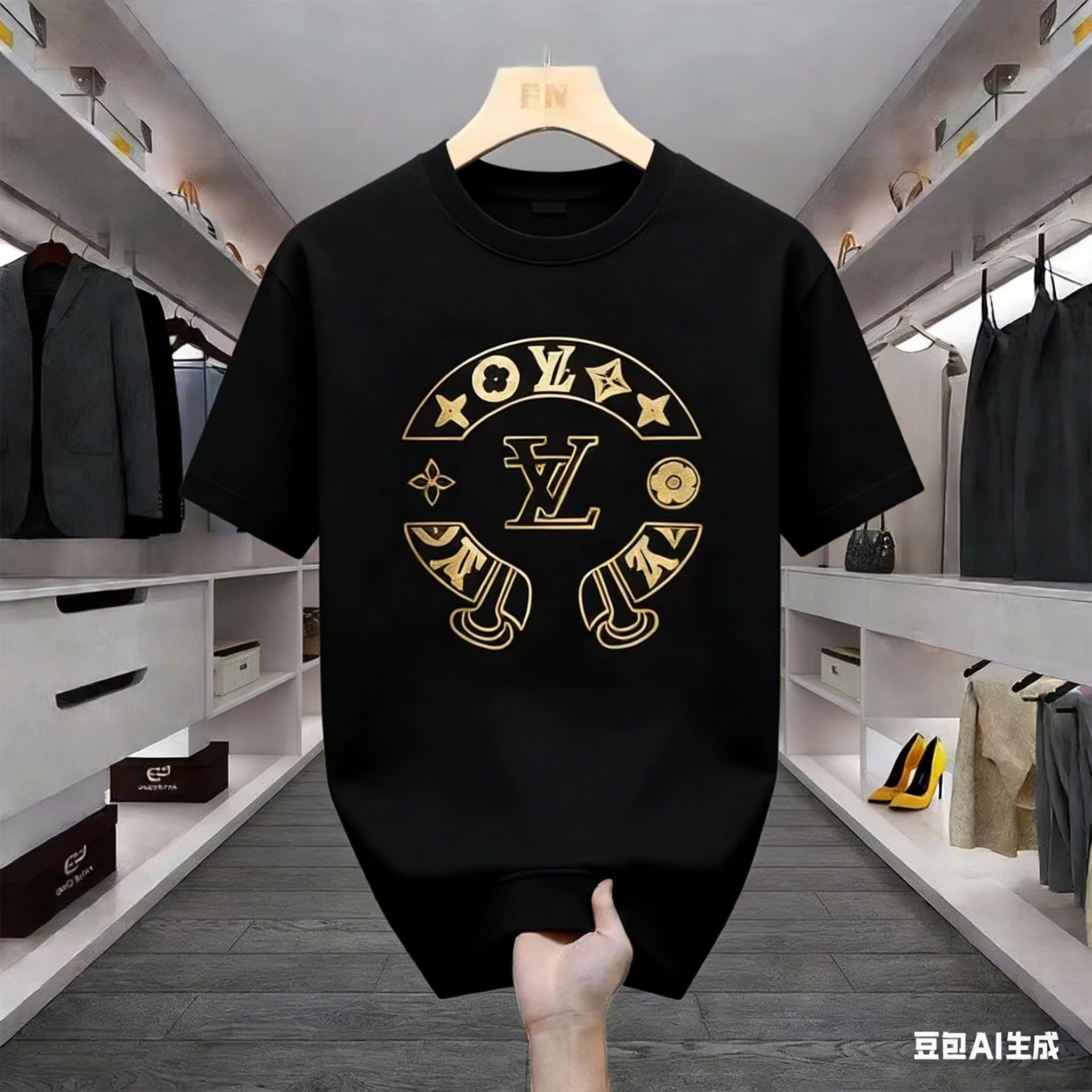 T-shirt Uomo Cotone Manica Corta Casual Tinta Unita Estiva