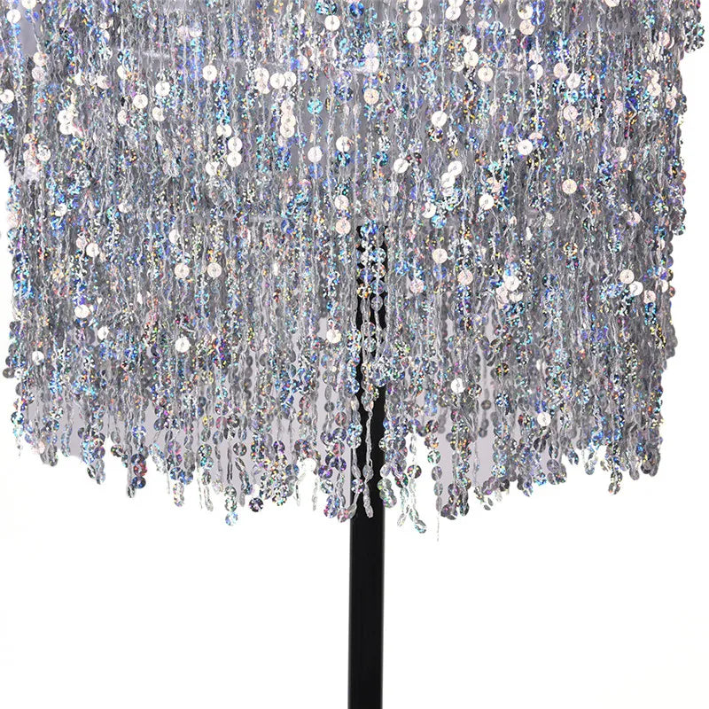 Fascia per Danza del Ventre con Paillettes e Frange - Cintura Decorativa per Performance e Feste